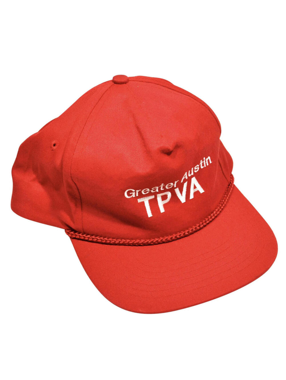 Vintage Greater Austin TPVA 90s Texas Red Hat Cap Snapback
